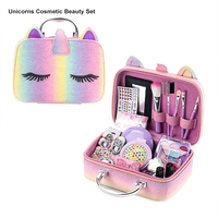 Kit de maquillage licornes légères diviseurs réglables faveurs de voyage boîte de beauté organisateur cosmétique pour filles femmes