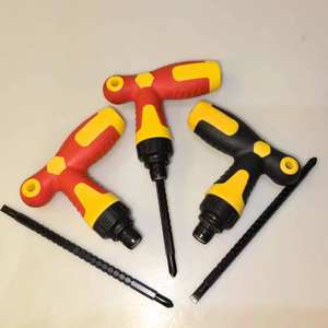 Tournevis à cliquet professionnel avec poignée en PP - Embouts magnétiques multi-embouts - Product Image 1