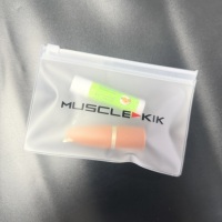 Pochette à bijoux en plastique EVA givré avec fermeture éclair personnalisée, mini pochette à fermeture éclair avec logo pour emballage d'accessoires de bague