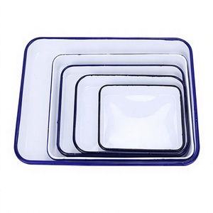 Bandeja Rectangular Degao con Borde Azul Esmaltado, Resistente a Ácidos y Álcalis, Reutilizable para Uso en Laboratorio, OEM, Garantía de 2 Años, Desinfección - Product Image 4