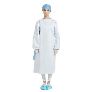 AAMI 레벨 3 인증 강화 SMS 성인용 외과 가운 PE 및 PP 무균으로 만든 방수 찢기 방지 - Product Image 6