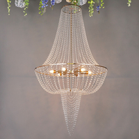 Lustres en cristal romantiques pour mariage en plein air, accessoires d'éclairage élégants pour événements et fêtes, emballés en carton