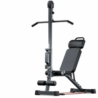 Banc de musculation pliable et réglable avec support pour sit-up, équipement de fitness multifonctionnel pour la maison, idéal pour les exercices avec haltères et les développés couchés.