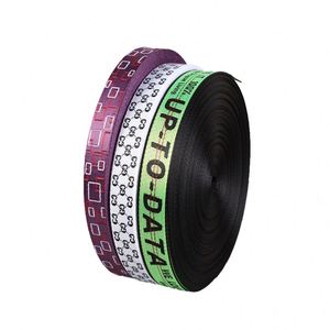 Low Price Custom Polyester Twill Tape rainbow Heat Transfer Printed Woven logo Leash Bag Nylon <b>Webbing</b> - Product Image 5