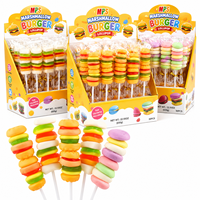 Sucettes de restauration rapide halal nouvel arrivage Gummy Hamburger Gummy Stick Burger Lollipop