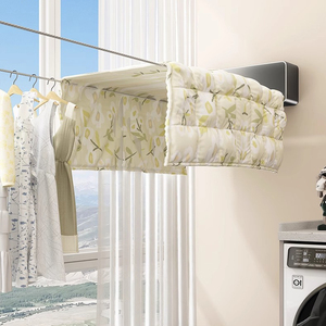 Tendedero Telescópico <span class=keywords><strong>de</strong></span> Doble Línea SANIPRO, Tendedero <span class=keywords><strong>de</strong></span> Balcón, Resistente, <span class=keywords><strong>Extensible</strong></span>, para Colgar <span class=keywords><strong>Ropa</strong></span> en la Pared - Product Image 3