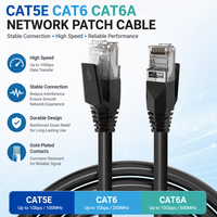 Kabel Patch Cord Ethernet Cat6a UTP 500Mhz 10Gbps, Hot Sale, Cat6a Lan Internet Network RJ45 23/24/26Awg 100% BC LSZH PVC Jacket
