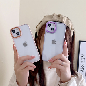 <span class=keywords><strong>3</strong></span> en 1 cubierta de marco de lente de Metal acrílico transparente fundas de teléfono móvil para iPhone <span class=keywords><strong>15</strong></span> 14 13 12 11 Pro Max Xs Xr cubierta trasera transparente - Product Image 2
