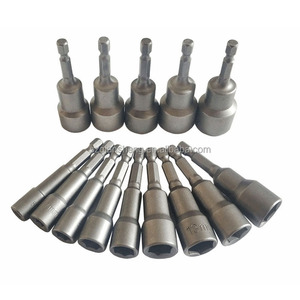 Lot de 10 embouts de tournevis magnétiques électriques 6-19 mm, jeu de douilles à chocs hexagonales métriques 1/4 pouce - Product Image 6