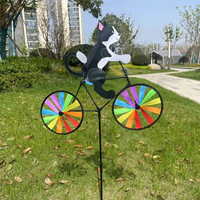 Moulin à vent de luxe en forme d'animal pour vélo, jouet d'extérieur résistant aux intempéries, imperméable, fait main, à poser au sol, ornement de jardin
