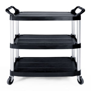 レストラン、ホテル、病院、ハウスキーピングトロリー、用務員用のホイール付きカートとトロリーのクリーニング - Product Image 1