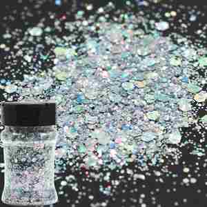 Paillettes holographiques 3D effet œil de chat, flacon de 50g, dégradé irisé, paillettes mélangées, fournitures DIY pour nail art, résine, décorations faites à la main - Product Image 5