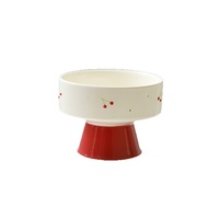 Plateau de service pour fruits en porcelaine de style nordique, luxueux et rétro, résistant aux micro-ondes et au lave-vaisselle, écologique, durable et verni.