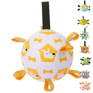 Jouets interactifs pour chiens : cordes de saut, jouets de tirage à l'eau, ballons de football à rayures pour le tirage à l'équerre - Product Image 4