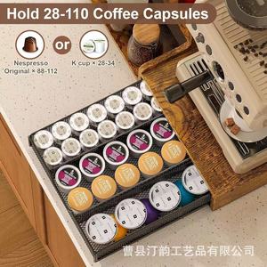 Estante de madera para almacenamiento de café con base para soporte de café, estante de 3 niveles para jarabes, estante de almacenamiento de condimentos para barra de café - Product Image 2