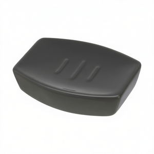 Porte-savon gris tourterelle 9 cm de largeur, 12 cm de hauteur, 3 cm de longueur pour la salle de bain et la cuisine - Product Image 2