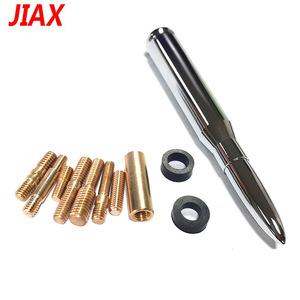 Jiax – antenne de voiture en alliage d'aluminium, adaptateur M7 argenté universel pour véhicules tout-terrain, pièces de modification en forme de balle - Product Image 1