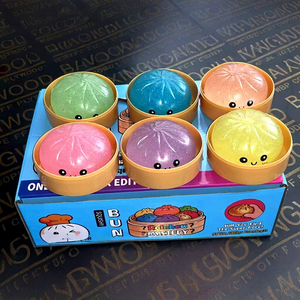 Squishy a forma di panino al vapore (5,5 cm, 8,5 cm) con faccina sorridente, antistress, con luci lampeggianti, <span class=keywords><strong>novità</strong></span> promozionale - Product Image 4
