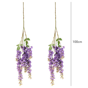 L'alta qualità 100cm di seta glicine artificiale fiore simulato matrimonio soffitto e sala decorazione della parete per alberghi - Product Image 2