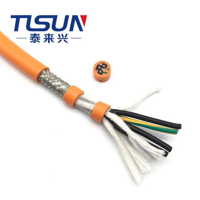 PUR-CY Orange Cable UV Resistance  Special Polyurethane Flexible Shielded Cable
