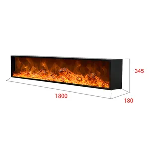 2D-FNND1800 Insert de cheminée Led décoratif moderne personnalisé 220V Chauffage encastré Flamme artificielle Insert de cheminée électrique