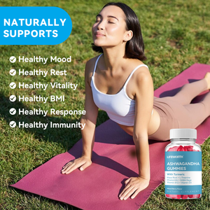 Lifeworth Immune <span class=keywords><strong>Health</strong></span> Endurance Force Gummies Ashwagandha à base de plantes avec extrait de racine de curcuma Maca - Product Image 3