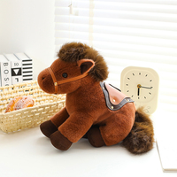 Sac à dos en peluche cheval réaliste pour la vente en gros et au détail, sac à bandoulière mignon en forme d'animal, grande capacité, sac à bandoulière souple en peluche pour enfants