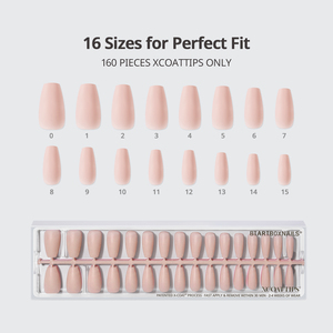 XCOATTIPS - 160 Uñas Postizas Largas Tipo Bailarina, Color Nude Natural, de Alta Calidad, Uñas de Gel Suave X, Uñas a Presión, Venta al Por Mayor - Product Image 3