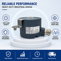 Encodeur rotatif incrémental robuste Leine Linde XHI 861900220, 2048 PPR, 9-30V DC, capteur optique à arbre creux