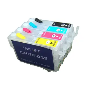 T34 Inktcartridge Zonder Chip Voor Epson WF-3725DWF WF-3720DWF Printer Navulbare Cartridge T3471- T3474