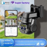 Cámara de Seguridad WiFi 1080P con Zoom Óptico 10x, Cámara IP PTZ para Exteriores con Visión Nocturna a Todo Color, Audio Bidireccional y Diseño Impermeable