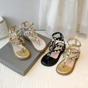 Sandales romaines à rivets pour bébé fille, chaussures tendance pour enfants, été - Product Image 1