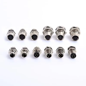 Nhà cung cấp không thấm nước điện cắm ổ cắm M12 2 3 4 5 6 8Pin Nam Nữ Bảng điều chỉnh gắn kết nối - Product Image 1