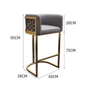 Nouvelle chaise de <span class=keywords><strong>bar</strong></span> industrielle moderne multicolore en métal avec dossier en nid d'abeille, revêtement en velours, stable, pour la maison, le <span class=keywords><strong>bar</strong></span> extérieur ou l'hôtel - Product Image 6