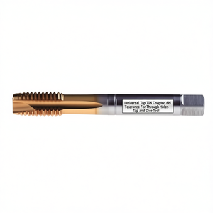 Macho de roscar universal con recubrimiento de TiN, tolerancia 6H, para orificios pasantes, herramienta de macho y terraja - Product Image 2