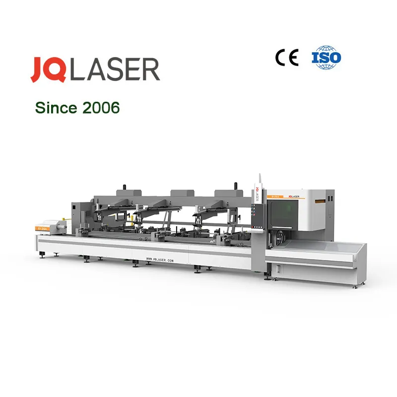 JQ LASER Cnc 1000W 2000W 3000W Máquina de corte de tubos láser de fibra con cargador automático
