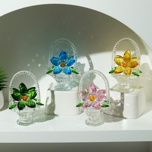 Figurine Panier de Fleurs en Cristal, Ornements de Collection, Décoration d'Intérieur, Centre de Table, Cadeau pour Maman, Épouse, Petite Amie - Product Image 6
