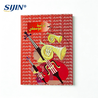 Carnet de partitions personnalisé 259x191mm, reliure piquée à cheval, cahier de partitions en papier ligné, couverture souple, cahier d'exercices musicaux pour étudiants, vente en gros