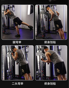 Многофункциональный тренажер Смита с противовесом из стали 180 кг, коммерческое оборудование для спортзалов, кроссовер-тренажер Смита - Product Image 4