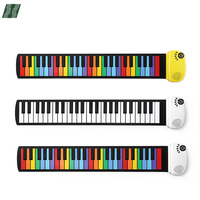 Hifing Wholesale Digital Pink 49 Keys Piano Hand Roll Piano Roll up Keyboard Piano