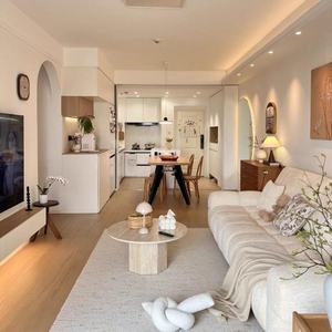 Juego de Muebles de Sala de Estar de Estilo Francés Retro Moderno, Color Crema, <span class=keywords><strong>para</strong></span> el Hogar u Hotel, con Tapicería de Tela - Product Image 4