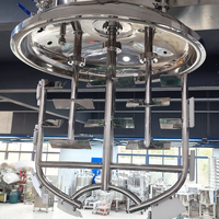 Homogénéisateur émulsionnant sous vide 300L à haut cisaillement mélangeur de dispersion machine dentifrice de levage hydraulique crème liquide cosmétique