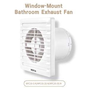 Ventilateur d'évacuation de fenêtre série M NEDFON APC10‑S‑M APC15‑2S‑M APC20‑3S‑M 220V Ventilateur de ventilation pour salle de bain et cuisine - Product Image 1