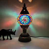 Nouveauté Moderne Turc Mosaïque Verre Art LED Creative Cadeaux Faits À La Main Kit Décoration de La Maison Lampe De Table