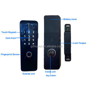 חכם רים מנעול app WIFI invisible IP65 עמיד למים חיצוני טביעות אצבע מתכת שער נעילת מקשי כרטיס דלת מנעול - Product Image 2