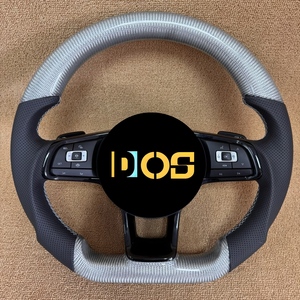 Volant DOS pour Volkswagen Mk7 <span class=keywords><strong>Golf</strong></span> <span class=keywords><strong>7</strong></span> R Mk6 Mk5 GTI GTD GTS <span class=keywords><strong>GTE</strong></span> GLI R-Line CC, personnalisation du volant en daim - Product Image 4