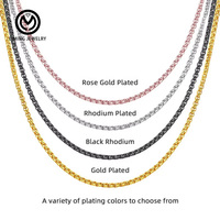 Vente en Gros 2026 Bijoux Personnalisés en Argent Sterling 925 Tendance Collier Pendentif Croix Cubaine Serpent avec Chaîne Maille Singapour Boîte Cadeau Femme