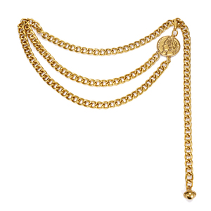Cintura a Catena Dorata per Abiti da Donna di Marca di Lusso Cinture da Vita Femminili in Metallo per Vestito - Product Image 5