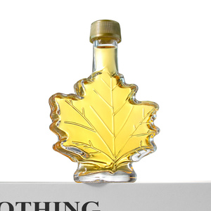 50ml 100ml 250ml lá hình rõ ràng Frosted cho nước giải khát mềm uống tipple với tùy chỉnh cap Maple Syrup chai thủy tinh - Product Image 2