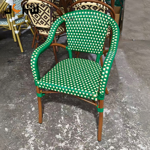 Chaise de <span class=keywords><strong>bistrot</strong></span> <span class=keywords><strong>en</strong></span> rotin PE durable et légère pour hôtel, jardin, café, restaurant, mobilier de jardin moderne et coloré - Product Image 2